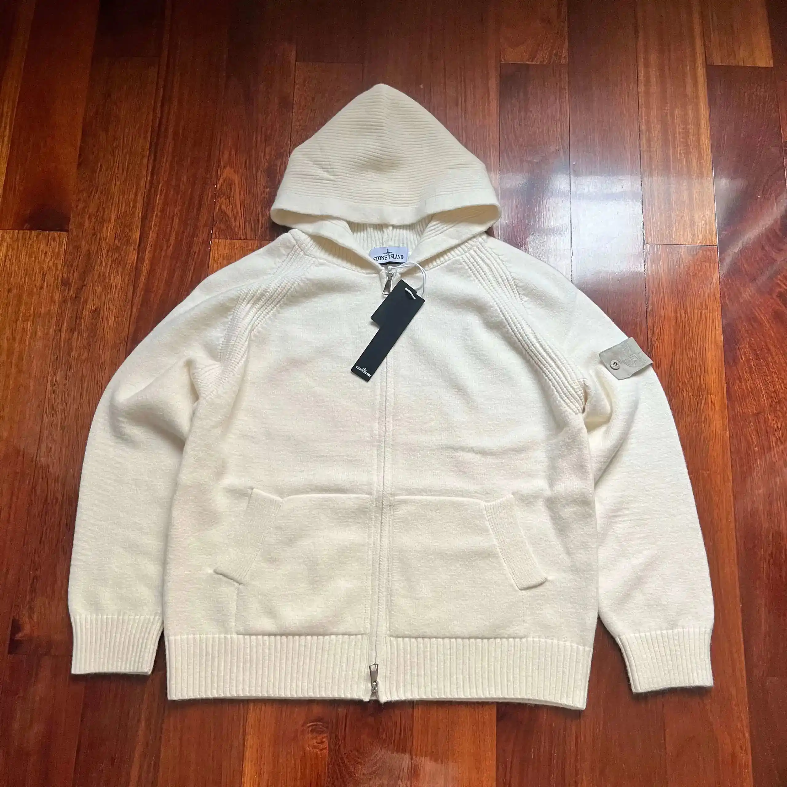 Stone Island Grey knitted cardigan 7520856902 — foto 6 de 6