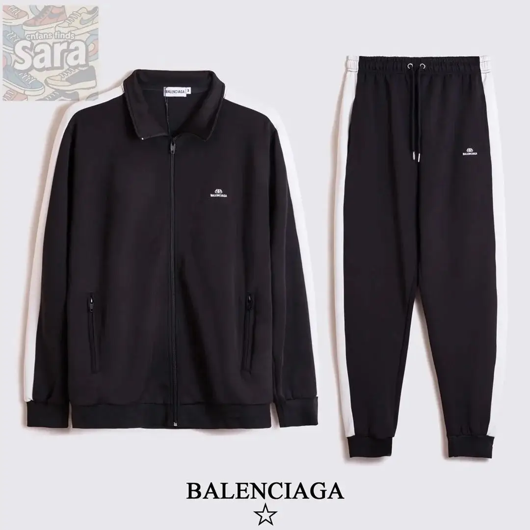 Burberry Check Sleeve Hoodie & Joggers / Balenciaga Track Jacket & Pants / Gucci GG Supreme Jacket & Pants [6 styles] — foto 2 de 6