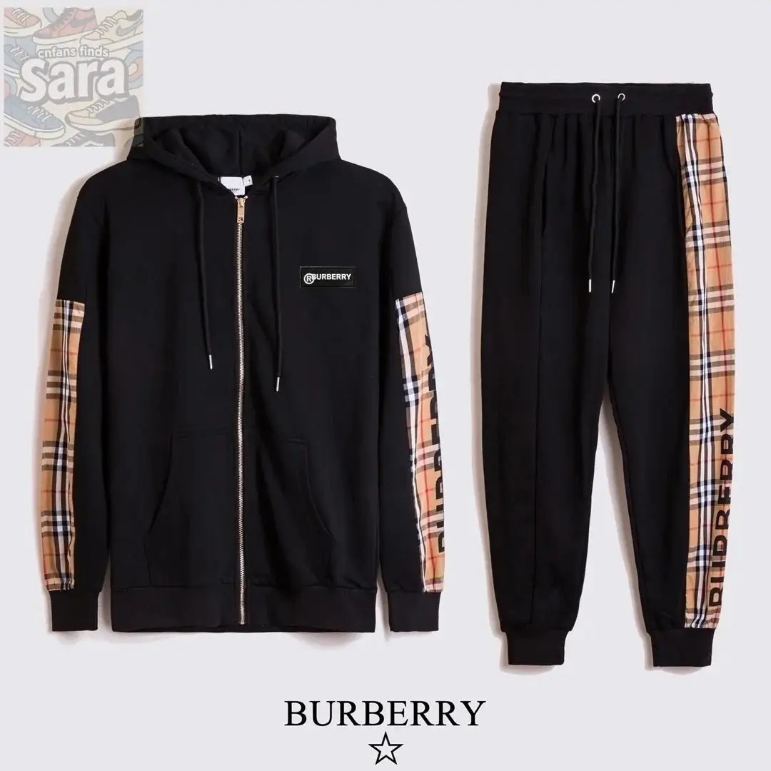 Burberry Check Sleeve Hoodie & Joggers / Balenciaga Track Jacket & Pants / Gucci GG Supreme Jacket & Pants [6 styles] — foto 4 de 6