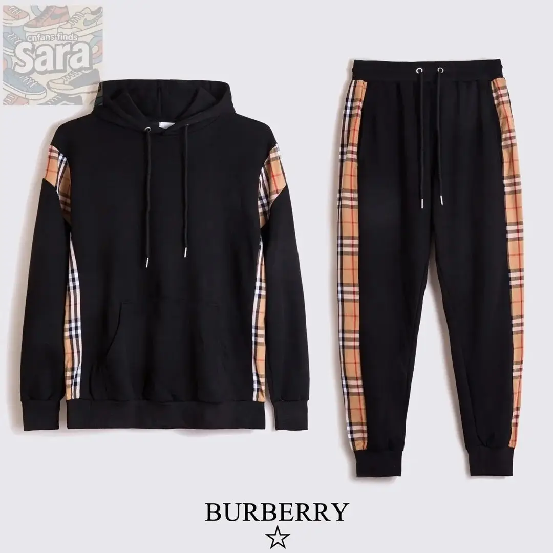 Burberry Check Sleeve Hoodie & Joggers / Balenciaga Track Jacket & Pants / Gucci GG Supreme Jacket & Pants [6 styles] — foto 5 de 6