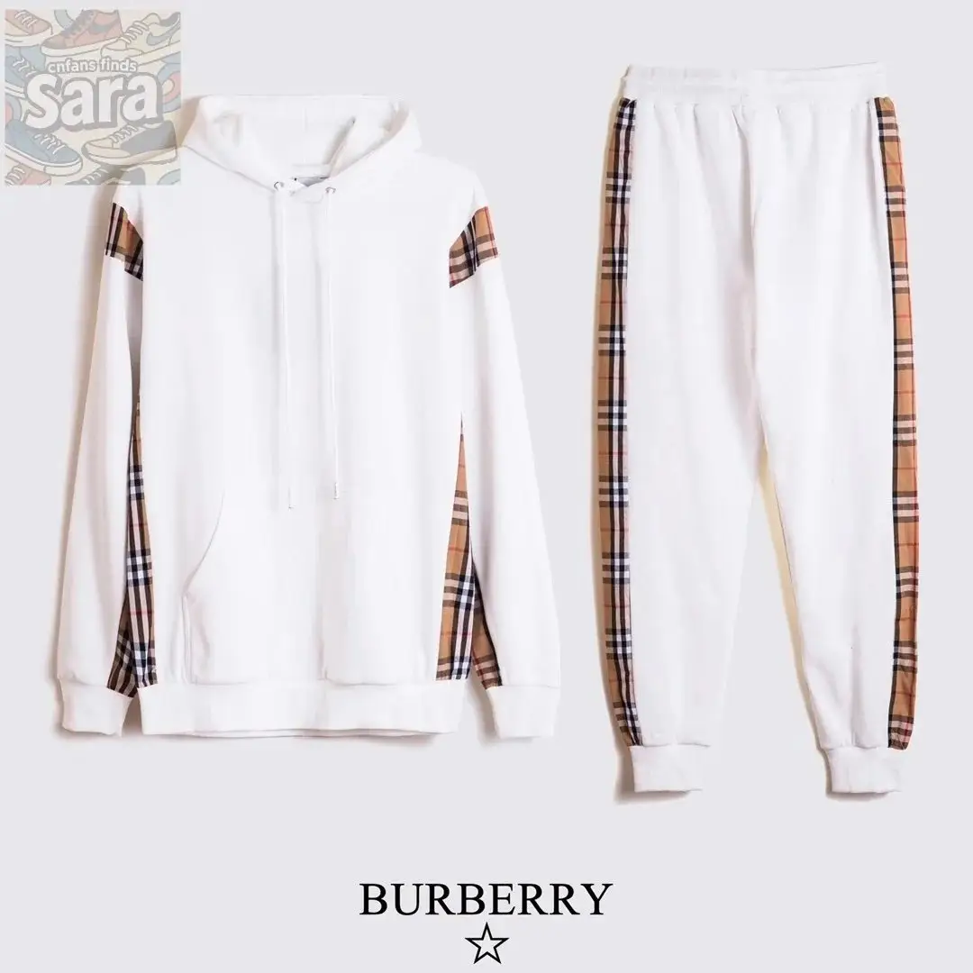 Burberry Check Sleeve Hoodie & Joggers / Balenciaga Track Jacket & Pants / Gucci GG Supreme Jacket & Pants [6 styles] — foto 6 de 6