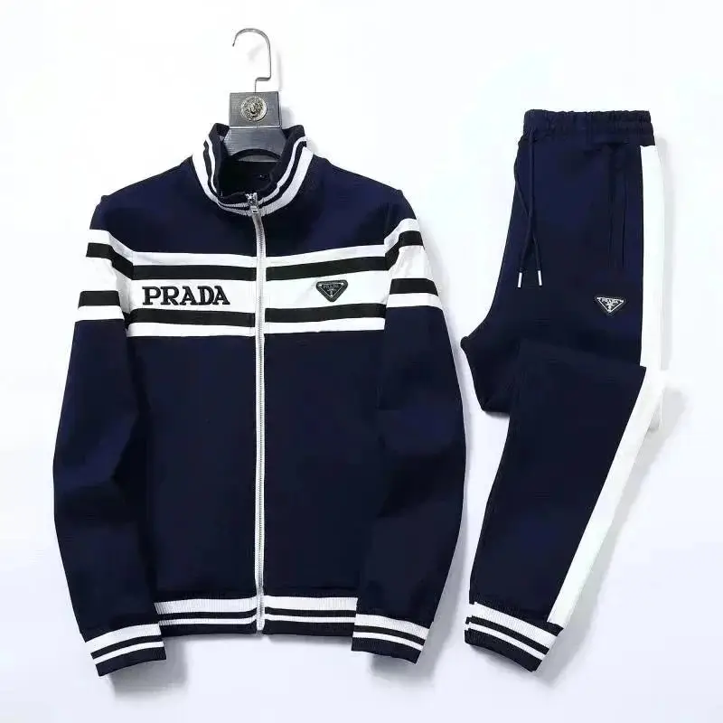 PRADA Linea Rossa / LV Monogram / Burberry Check / GUCCI Striped Track Suit Sets — foto 2 de 6