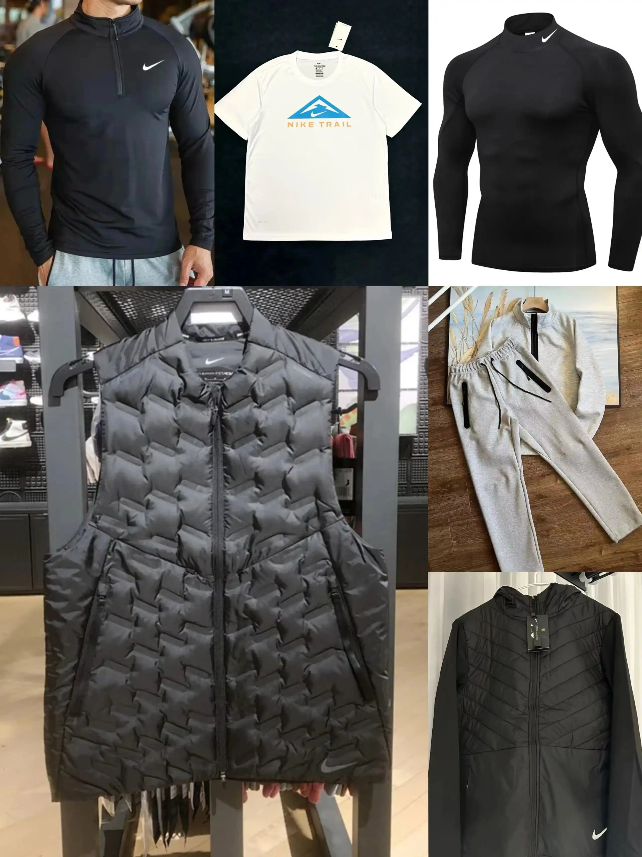 Nike Trail T-Shirt/Nike Pro Long Sleeve/Down Vest/Hoodie [40 styles]