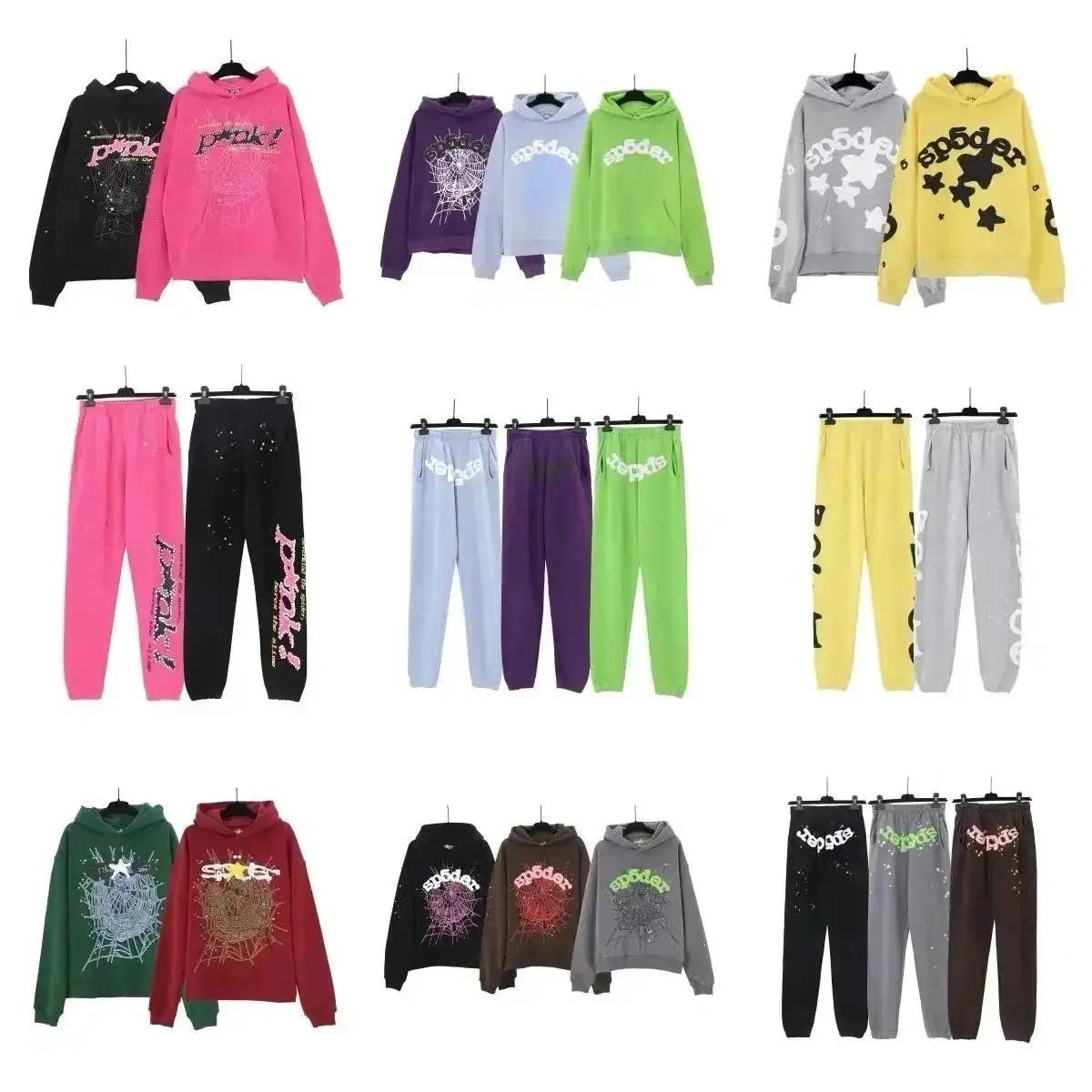 sp5der Hoodie & Pants Tracksuit Set