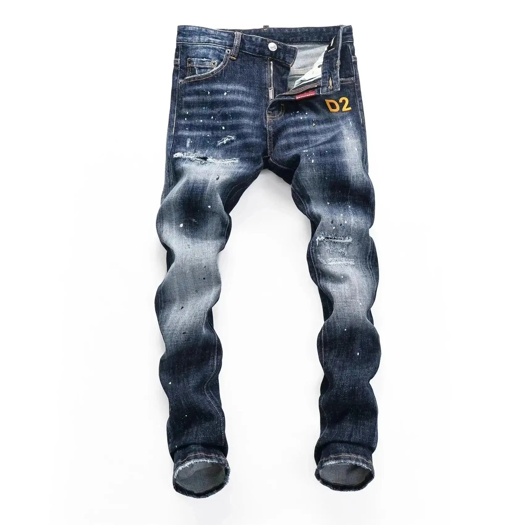 Dsquared2 D2 Stretch Ink-Splashed Patch Jeans — foto 4 de 6