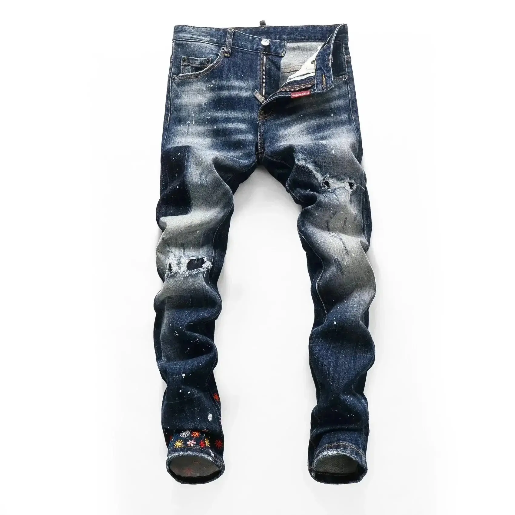 Dsquared2 D2 Stretch Ink-Splashed Patch Jeans — foto 5 de 6