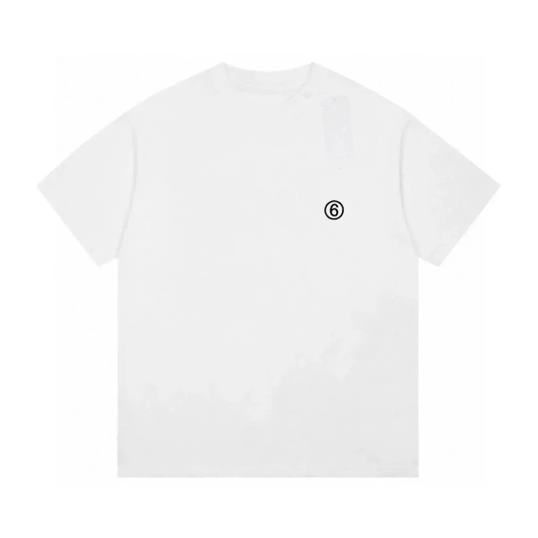 MM6 Maison Margiela White T-Shirt with Logo Print - Women's Fashion — foto 2 de 6