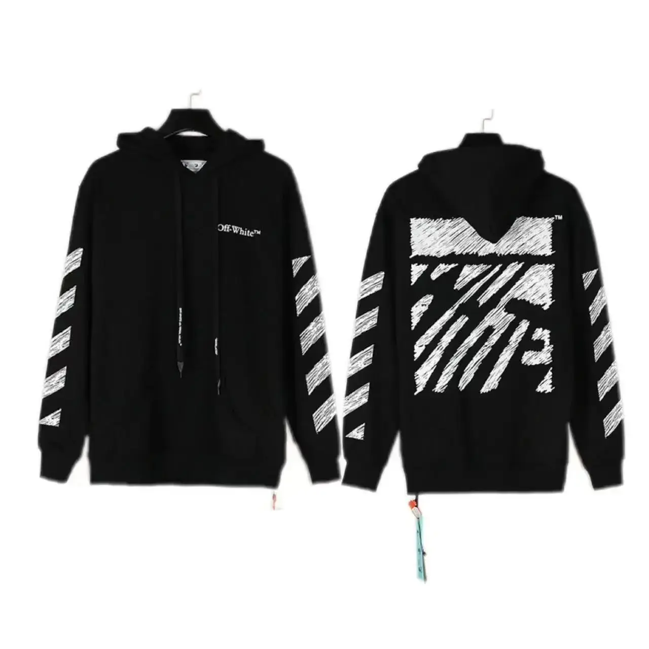 Off-White Hoodie with Arrow Print and Logo Design — foto 5 de 6